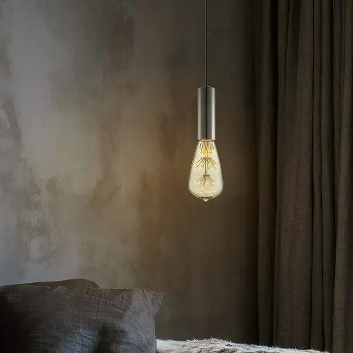 Home Sweet Home LED-Lampe Vintage Glühlampenform E27 - E27, Nicht Dimmbar, Warmweiß, 100 lm, 1,5 W - Die stilvolle Pendelleuchte mit dekorativer Glühbirne sorgt für ein warmes Licht und ist ein echter Hingucker in jedem Raum.