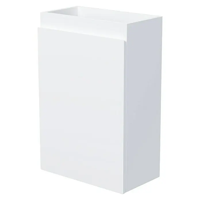 Camargue Espacio Waschtischunterschrank - 40 x 22 x 60 cm, Gama weiß matt - Schlichtes, weißes Badmöbelstück mit einer klaren, rechteckigen Form, ideal für moderne Badezimmerdesigns und optimierte Raumnutzung.
