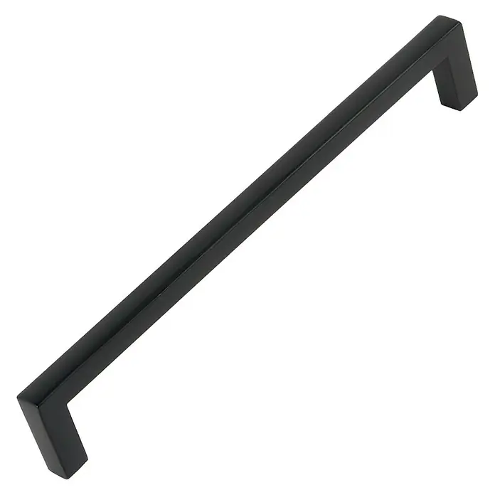 Nesu Tirador para muebles 875222 - L x An x Al: 20,2 x 0,8 x 2,8 cm, Acero, Negro, Distancia entre orificios: 192 mm - Tirador moderno negro mate para cajones y armarios. Un diseño minimalista que aporta elegancia a cualquier habitación.