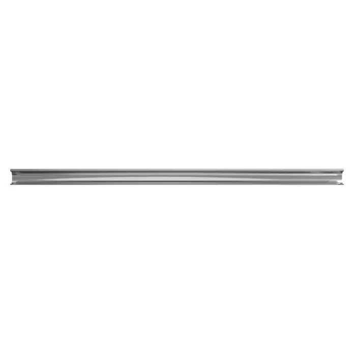 Sarei Dachrinne - Nennweite: 125 mm, Länge: 200 cm, Aluminium, Silber - Die Abbildung zeigt ein modernes LED-Lichtleistenprofil aus Aluminium, das sich ideal für die Beleuchtung von Wohn- und Arbeitsbereichen eignet.