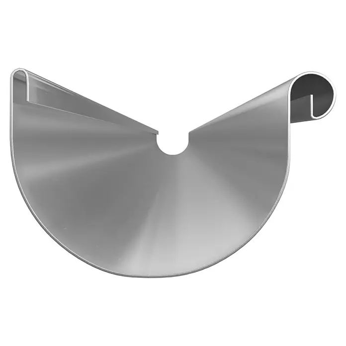 Sarei Dachrinne - Nennweite: 125 mm, Länge: 200 cm, Aluminium, Silber - Nahaufnahme einer Dachrinne aus Aluminium, die eine effiziente Ableitung von Regenwasser ermöglicht und vor Feuchtigkeitsschäden schützt.