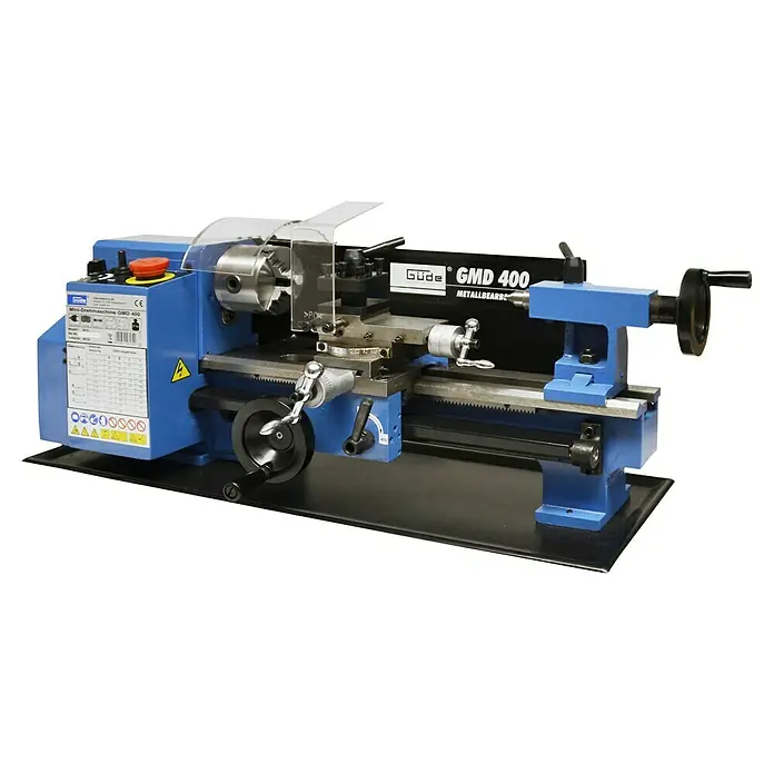 Güde Drehmaschine GMD 400 - 370 W, Spindelkonus: MK3 - Mini-Drehmaschine GÜDE GMD 400 für Metallbearbeitung, ideal für präzise Werkstücke. Kompaktes Design für den Heimwerker.
