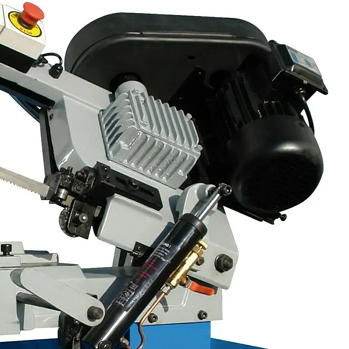 Güde Metallbandsäge MBS 180 - 750 W - Bandsäge mit Metallsägeblatt. Eine vielseitige Maschine zum präzisen Schneiden von Metall, Rohren und Profilen in Werkstätten.