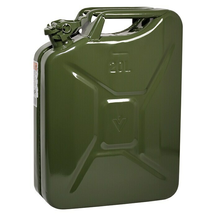 Bidon d'essence de l'armée 20 L (20 litres, tôle d'acier, peinte)