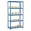 Simonrack Simonclick Metallregal (L x B x H: 40 x 110 x 200 cm, Traglast: 180 kg/Boden, Anzahl Böden: 5 Stk., Blau)