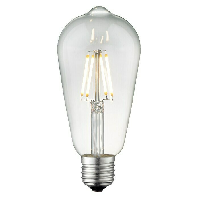 Home Sweet Home LED-Lampe (E27, Dimmbar, Neutralweiß, 700 lm, 6 W, Farbe: Klar) | BAUHAUS