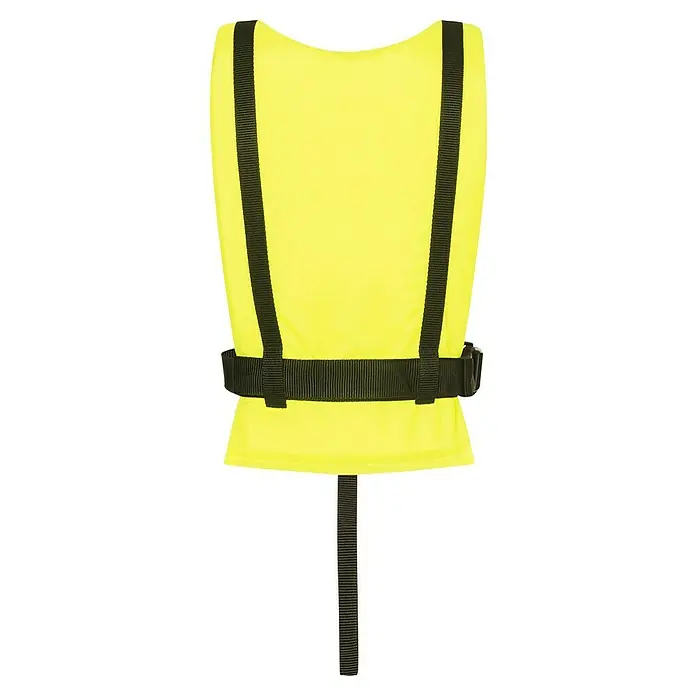 Marinepool Schwimmweste - 40 kg, 50 N, Gelb/Grau - Gelbe Schwimmweste mit schwarzen Riemen für Sicherheit im Wasser. Die Weste ist leicht und bietet Auftrieb für Schwimmer.