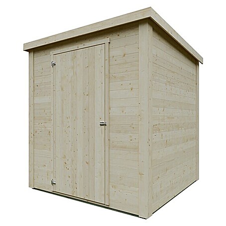 Gerätehaus Salo III (Außenmaß inkl. Dachüberstand (B x T): 193 x 187 cm, Holz, Natur)