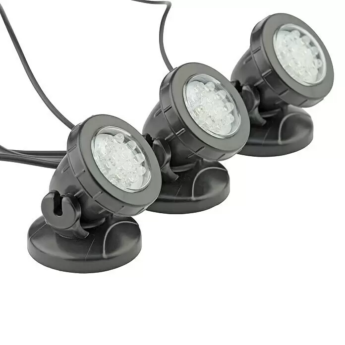 Pontec Teichbeleuchtung PondoStar Set 3 - 1 W, Mit Trafo - Diagonale Ansicht