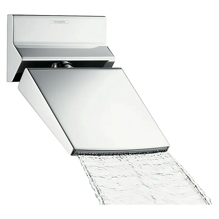 Hansgrohe Kopfbrause Raindance Rainfall 150 - 15,3 cm, 18 l/min, Chrom - Elegante, moderne Hansgrohe-Wasserfalldusche. Das Design in Chrom und Weiß sorgt für ein luxuriöses Duscherlebnis mit sanftem Wasserfall.