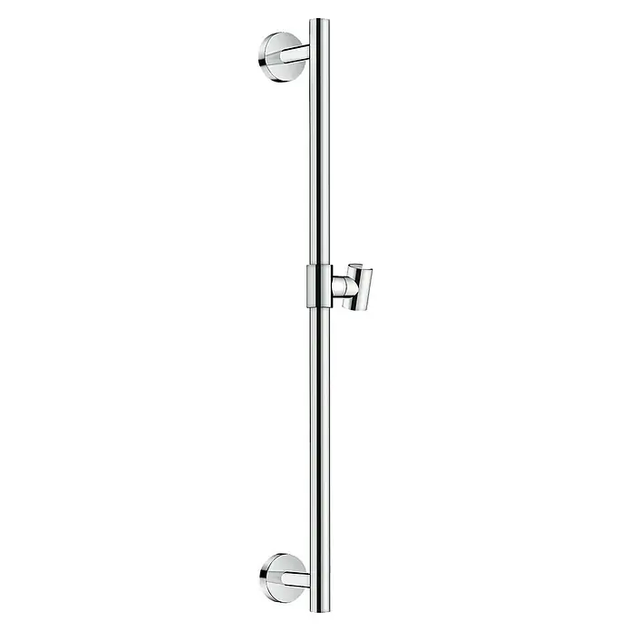 Hansgrohe Brausestange Unica - Höhe: 70 cm, Chrom - Eine verchromte Brausestange mit Halterung und Wandbefestigungen. Das schlanke Design ist ideal für moderne Badezimmer.
