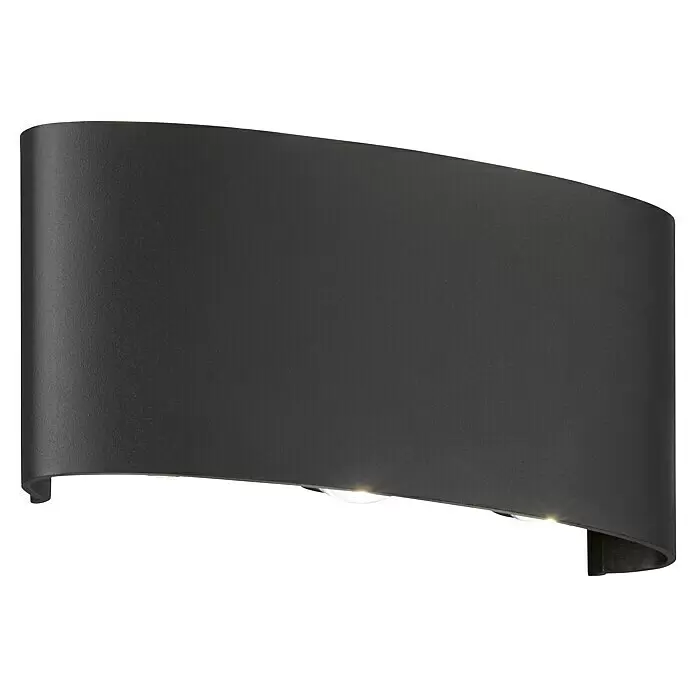 Fischer & Honsel Wandleuchte Berlin - 3 W, L x B x H: 13 x 6 x 4 cm, Schwarz - Diagonale Ansicht