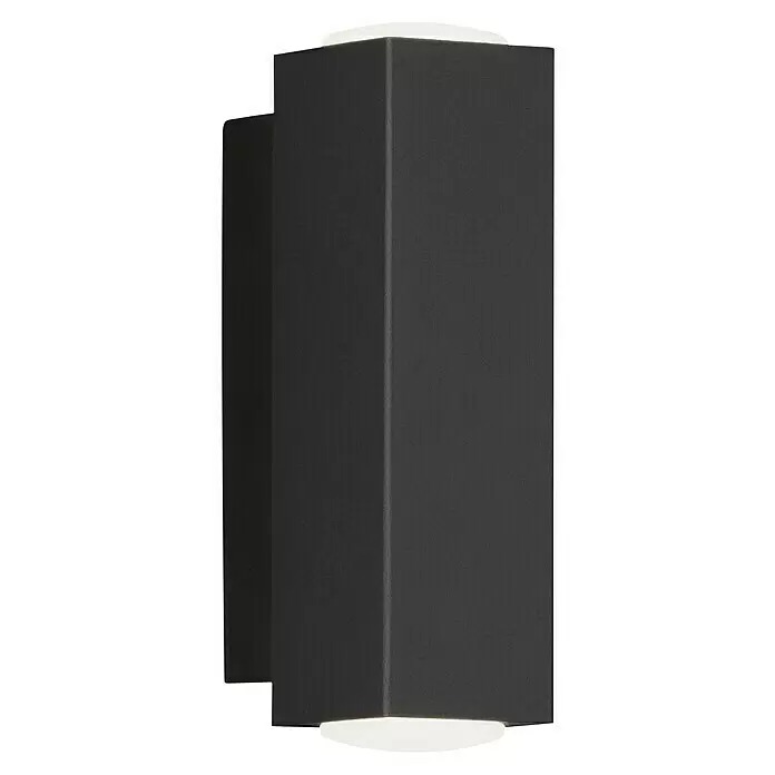 Fischer & Honsel Wandleuchte Carlo - L x B x H: 35 x 14 x 14 cm, Schwarz - Diagonale Ansicht