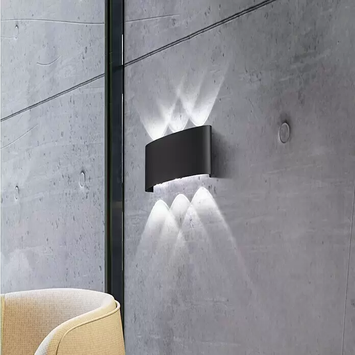 Fischer & Honsel Wandleuchte Berlin - 3 W, L x B x H: 13 x 6 x 4 cm, Schwarz - Bildausschnitt