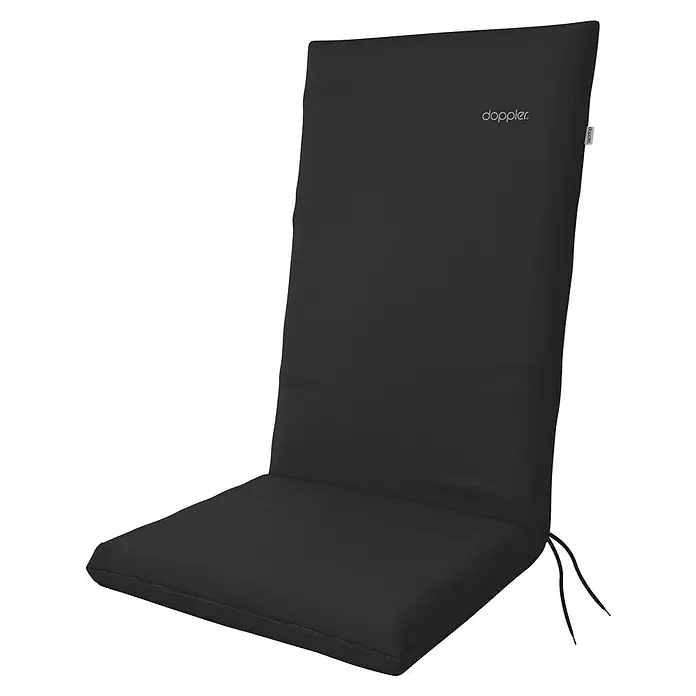 Doppler Sitzauflage Nature - Anthrazit, Hochlehner, L x B x H: 119 x 48 x 6 cm, Polyester - Schwarze Doppler Stuhlauflage für komfortables Sitzen im Freien. Die Sitzauflage mit Rückenlehne ist ideal für Gartenstühle und Terrassenmöbel.