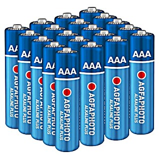 Agfaphoto Batterie (Micro AAA, Alkali-Mangan, LR03, 1,5 V, 20 Stk.)