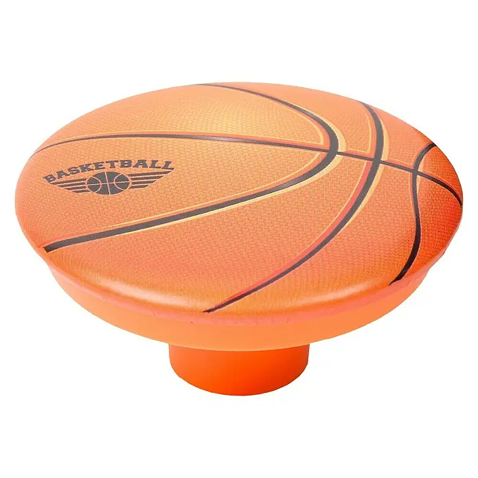 Nesu Pomo para muebles Basket - Ø x Al: 50 x 24 mm, Plástico - Primer plano de un pomo de baloncesto, ideal para decorar muebles y cajones con temática deportiva.