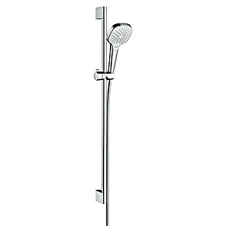 Hansgrohe Croma Select E Brausegarnitur 110 Vario (Lochabstand: 91,5 cm, Art Strahl: Rain, TurboRain, IntenseRain, Chrom/Weiß, Wassersparfunktion)