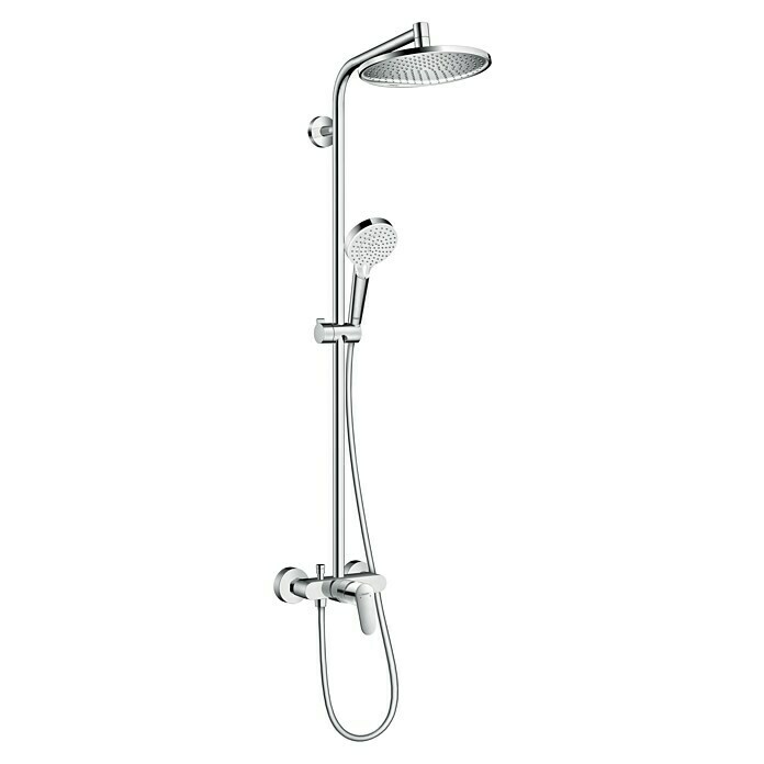 Hansgrohe Crometta Duschsystem S 240 (Mit Einhebelmischer, Anzahl Strahlarten: 2 Stk., Chrom) | BAUHAUS