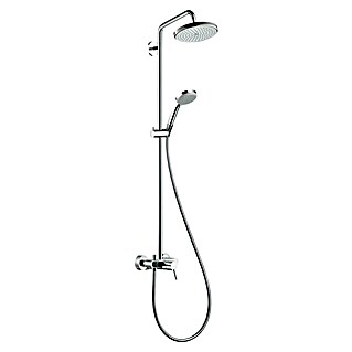 Hansgrohe Croma Duschsystem 220 (Mit Einhebelmischer, Anzahl Strahlarten: 4 Stk., Chrom)