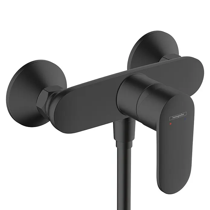 Hansgrohe Vernis Blend Brausearmatur - Schwarz, Matt - Schwarze Hansgrohe Armatur mit Hebel für Badezimmer oder Küche. Modernes Design mit klaren Linien.