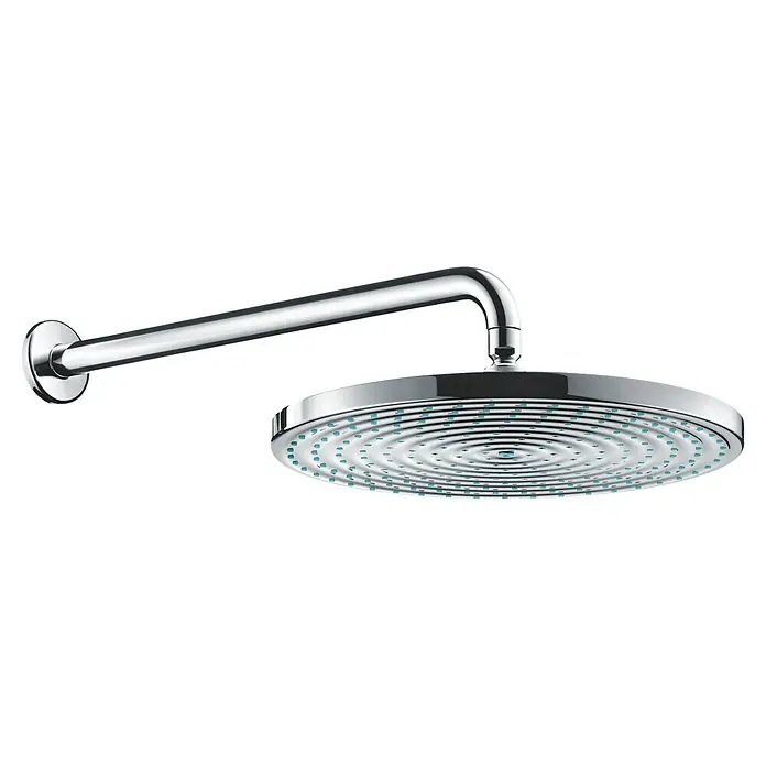 Hansgrohe Raindance S Kopfbrause 300 Air - Durchmesser: 30 cm, 18 l/min, Wandmontage, Chrom - Eine moderne Chrom-Regenbrause mit Wandarm, die für ein luxuriöses Duscherlebnis sorgt und das Badezimmer optisch aufwertet.