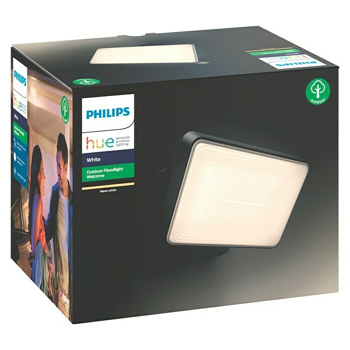 Philips Hue LED-Strahler Welcome  (Schwarz, 30 W, IP44)