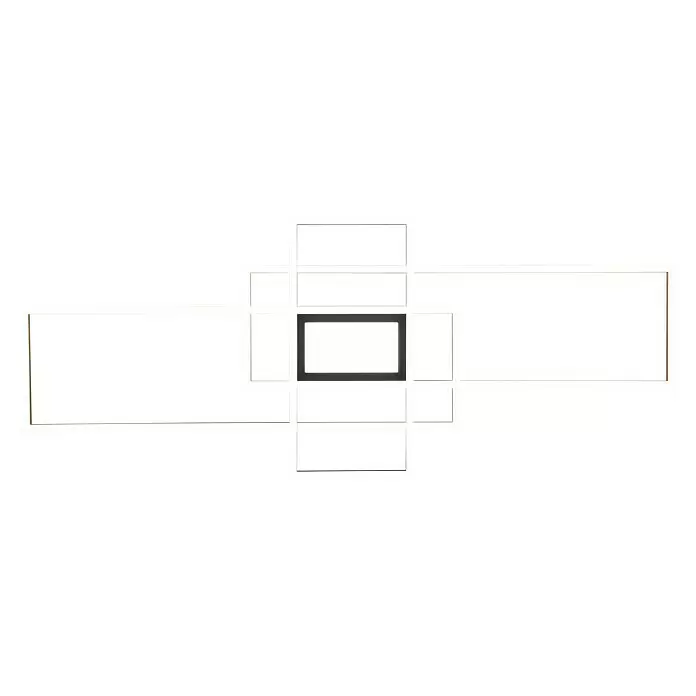 Trio Leuchten LED-Deckenleuchte Irvine - 60 W, L x B x H: 42 x 105 x 42 cm, Messing matt, Mehrfarbig - Ansicht von unten