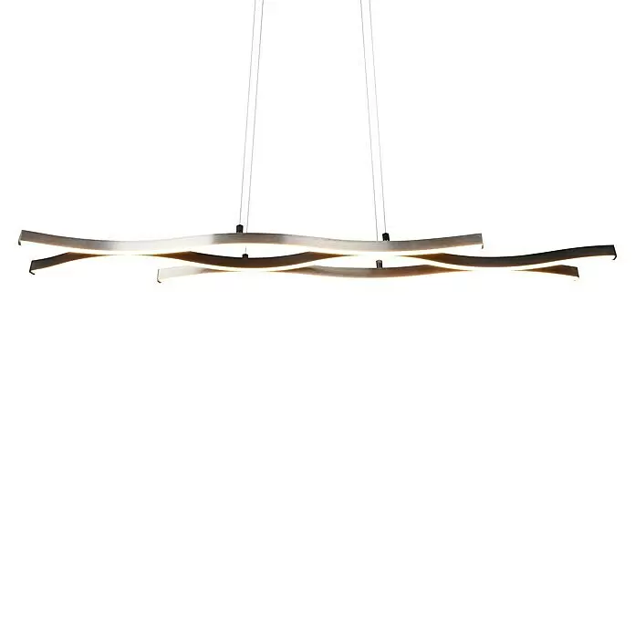 Trio Leuchten Blaze LED-Pendelleuchte - 35 W, L x B x H: 15,5 x 107,5 x 150 cm, Aluminium gebürstet, Mehrfarbig - Detailaufnahme