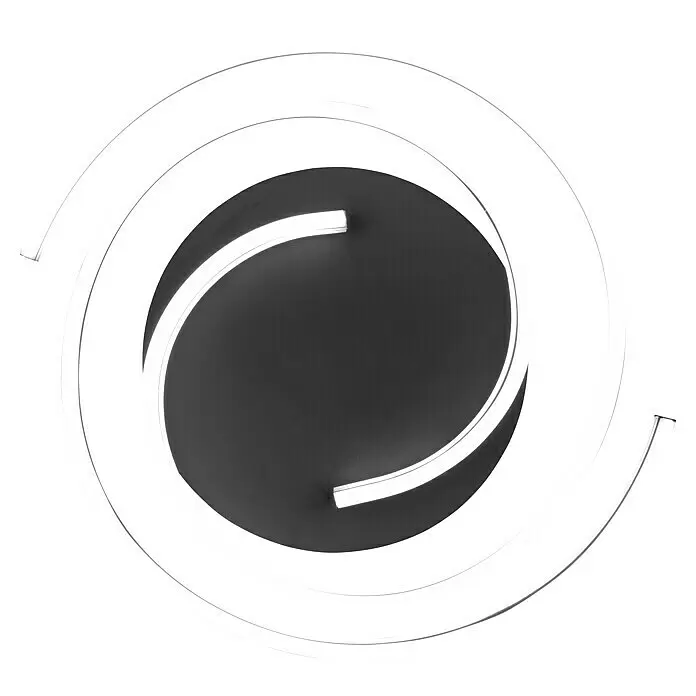 Trio Leuchten LED-Deckenleuchte rund - 58 W, Ø x H: 50 x 9 cm, Messing matt, Mehrfarbig - Ansicht von unten