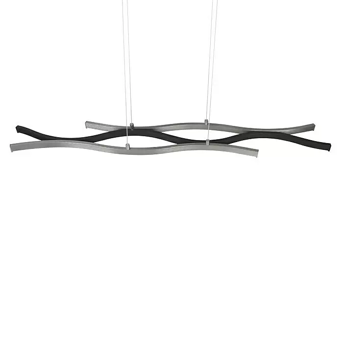 Trio Leuchten Blaze LED-Pendelleuchte - 35 W, L x B x H: 15,5 x 107,5 x 150 cm, Aluminium gebürstet, Mehrfarbig - Detailaufnahme