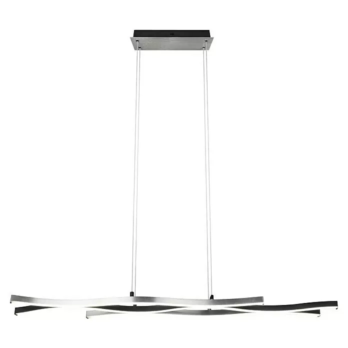 Trio Leuchten Blaze LED-Pendelleuchte - 35 W, L x B x H: 15,5 x 107,5 x 150 cm, Aluminium gebürstet, Mehrfarbig - Vorderansicht