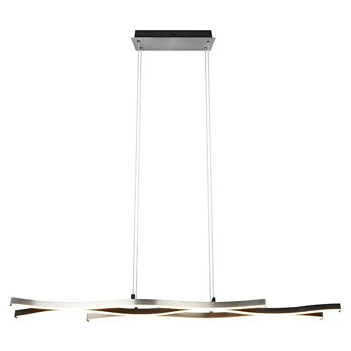 Trio Leuchten Blaze LED-Pendelleuchte - 35 W, L x B x H: 15,5 x 107,5 x 150 cm, Aluminium gebürstet, Mehrfarbig - Vorderansicht