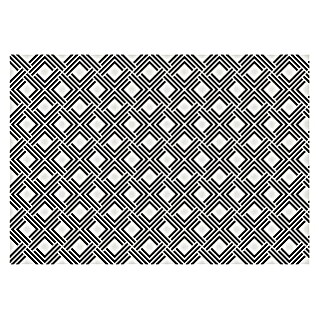 Alfombra Living geométrica (Negro, 200 x 140 cm)