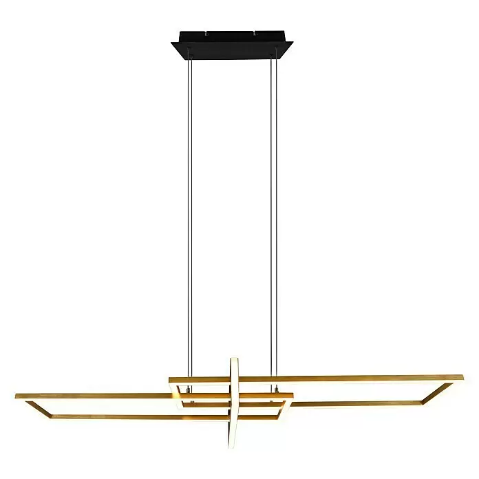 Trio Leuchten LED-Pendelleuchte Salinas34 W, L x B x H: 40 x 110 x 150 cm, Messing-matt, Warmweiß