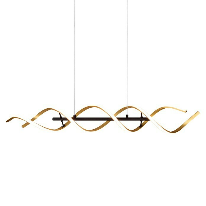 Trio Leuchten Sequence LED-Pendelleuchte (45 W, L x B x H: 16 x 104,5 x 150 cm, Messing matt, Mehrfarbig) | BAUHAUS