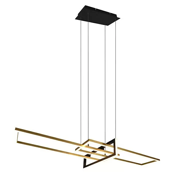 Trio Leuchten LED-Pendelleuchte Salinas34 W, L x B x H: 40 x 110 x 150 cm, Messing-matt, Warmweiß