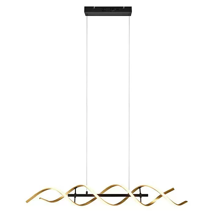 Trio Leuchten Sequence LED-Pendelleuchte - 45 W, L x B x H: 16 x 104,5 x 150 cm, Messing matt, Mehrfarbig - Vorderansicht