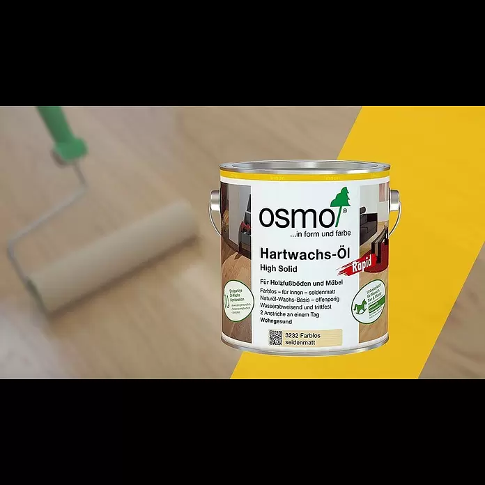 Osmo High Solid Hartwachsöl Rapid - Farblos, 2,5 l, Matt - Hartwachs-Öl Rapid