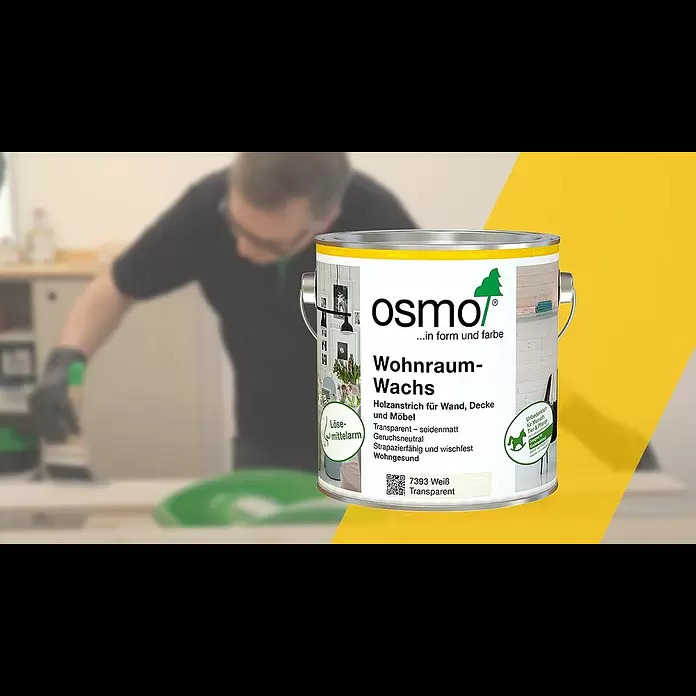 Osmo Wohnraum-Wachs - Weiß, Deckend, 2,5 l, Seidenmatt - Wohnraum-Wachs