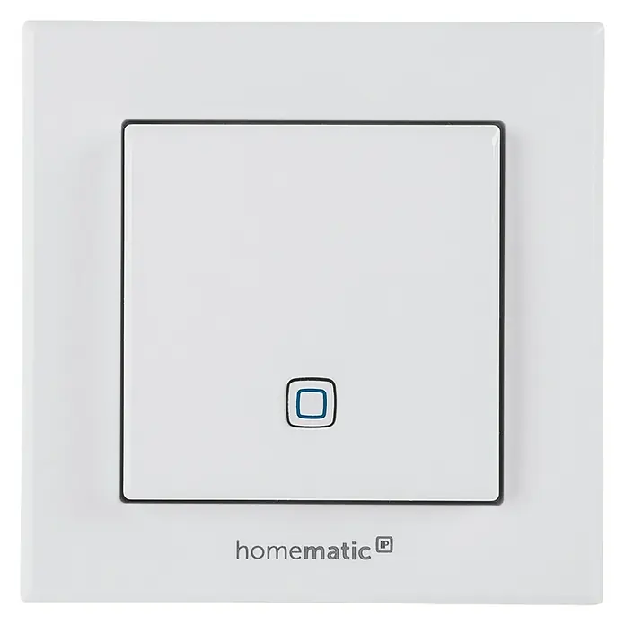 Homematic IP Funk-Temperatursensor HmIP-STH - Weiß, 20 x 86 x 86 mm, Batteriebetrieben - Homematic IP Wandsender für intelligente Haussteuerung. Ermöglicht bequemes Steuern von Licht und Heizung per Knopfdruck.