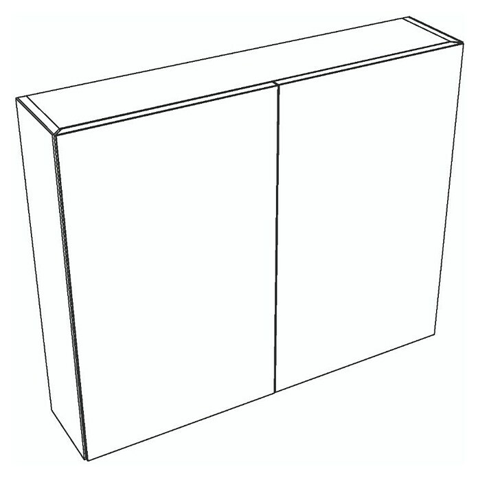Allibert Spiegelkast Oslo (b x h: 80 x 65 cm, Grijs) | BAUHAUS