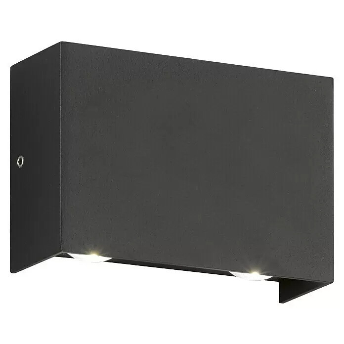 Fischer & Honsel Wandleuchte Nairobi - 10 W, L x B x H: 140 x 24 x 24 cm, Schwarz - Diagonale Ansicht