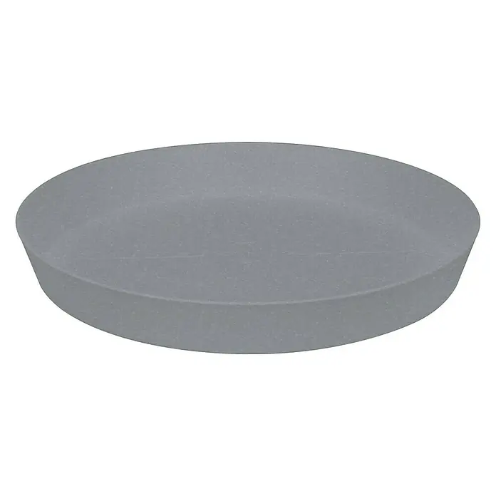 Elho Loft Urban Plato redondo para maceta - Dimensiones externas (Ø x Al): 24 x 3 cm, Plástico, Gris hormigón - Plato gris para plantas o macetas. Accesorio práctico para interiores y exteriores, sencillo y funcional.