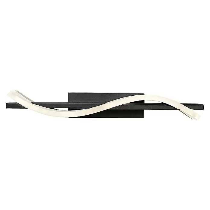 Fischer & Honsel LED-Wandleuchte - 8 W, L x B x H: 144,5 x 21 x 21 cm, schwarz matt, Warmweiß - Ansicht von unten