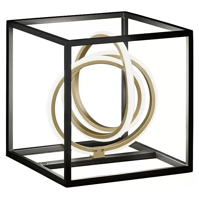 Fischer & Honsel LED-Tischleuchte - 14 W, L x B x H: 150 x 90 x 20 cm, schwarz matt, Warmweiß - Diagonale Ansicht