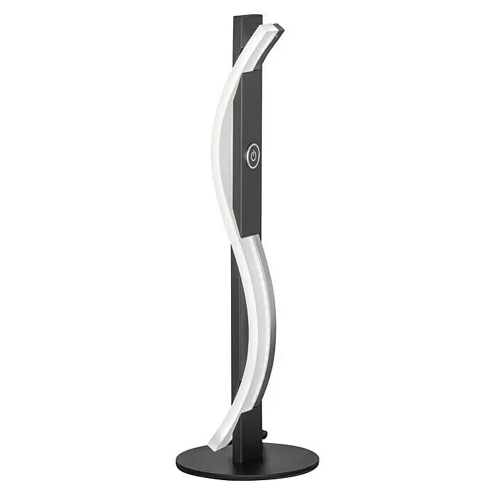 Fischer & Honsel LED-Tischleuchte - 7 W, L x B x H: 25,5 x 25 x 25 cm, schwarz matt, Warmweiß - Diagonale Ansicht
