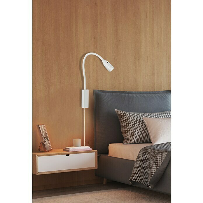 Fischer & Honsel LED-Wandstrahler Sten (5 W, L x B x H: 40 x 35 x 11 cm, weiß matt, Warmweiß) | BAUHAUS