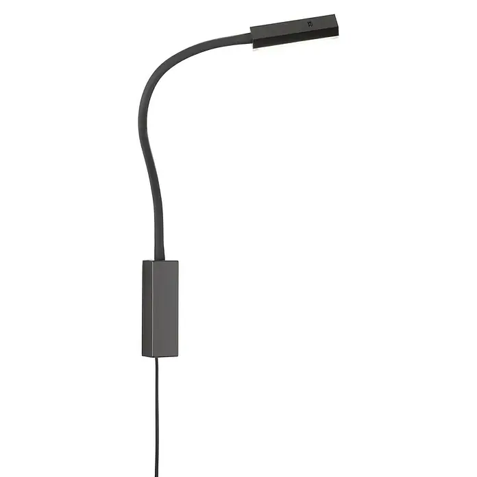 Fischer & Honsel LED-Wandstrahler Raik - 5 W, schwarz matt, Warmweiß - Moderne, graue LED-Lampe mit flexiblem Arm, ideal als Leseleuchte oder Schreibtischlampe. Elegantes Design für jeden Raum.