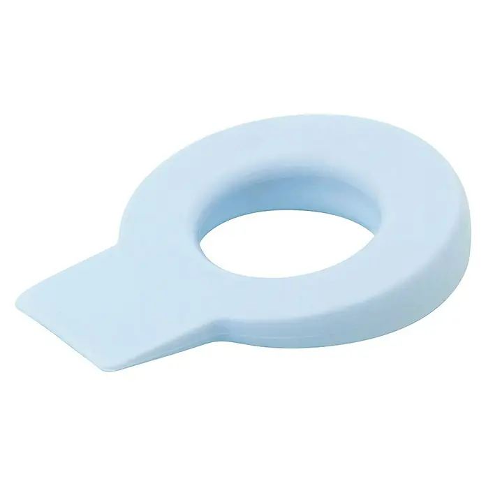 Rei Lock Tope de puerta 660 - Azul, 1 ud. - Producto de silicona azul claro con un agujero y una lengüeta para múltiples aplicaciones.